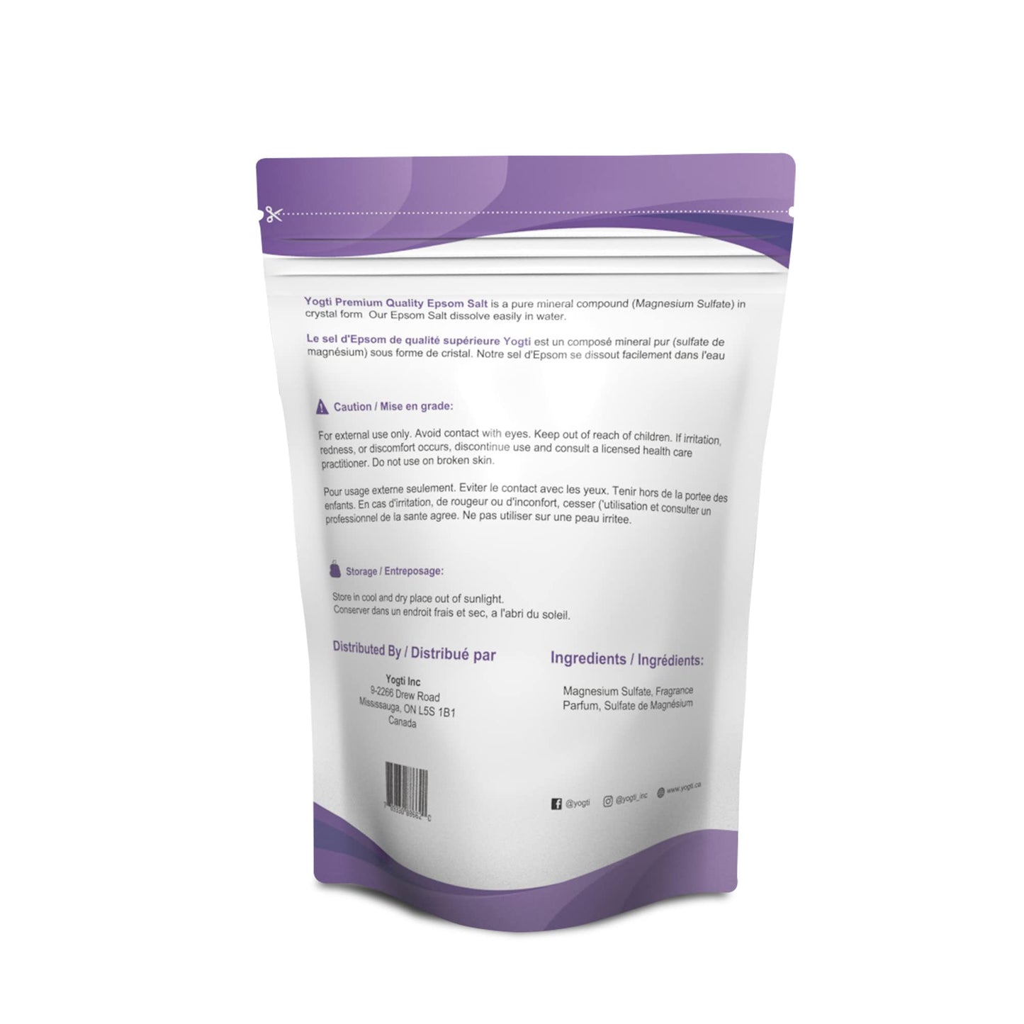 Yogti Epsom Bath Salt with Lavender Oil, 10 pound (Packaging May Vary) - Available at All In One Marketplace Canada