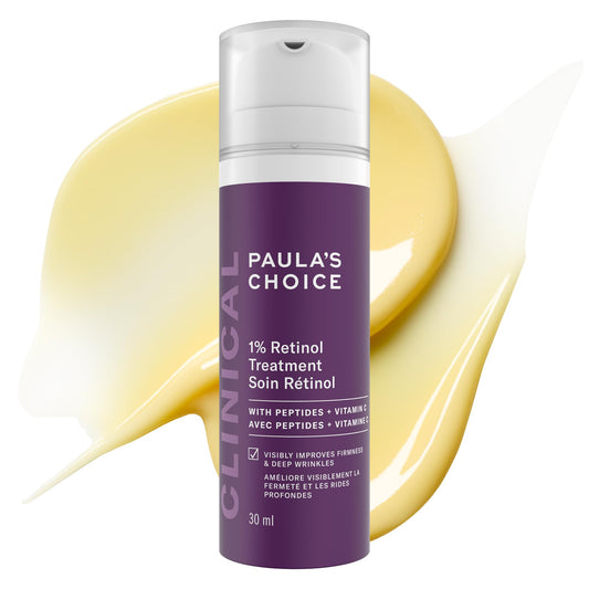 Paula's Choice CLINICAL 1% Retinol Treatment Cream with Peptides, Vitamin C & Licorice Extract, Anti-Aging Treatment for Wrinkles & Loss of Firmness, Fragrance-Free, 30 mL - Available at All In One Marketplace Canada