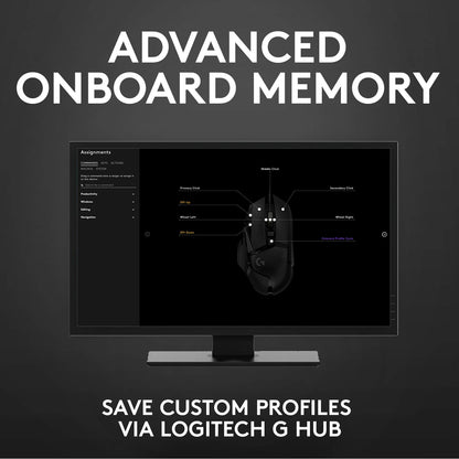 Logitech G502 Hero High Performance Wired Gaming Mouse, Hero 25K Sensor, 25,600 DPI, RGB, Adjustable Weights, 11 Programmable Buttons, On-Board Memory, PC/Mac, Black