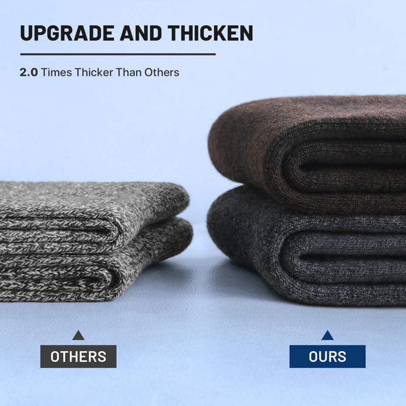 SIMIYA 5 Pairs Merino Wool Socks Extra Thick for Winter Cold Weather 🍁 All In One Marketplace Canada