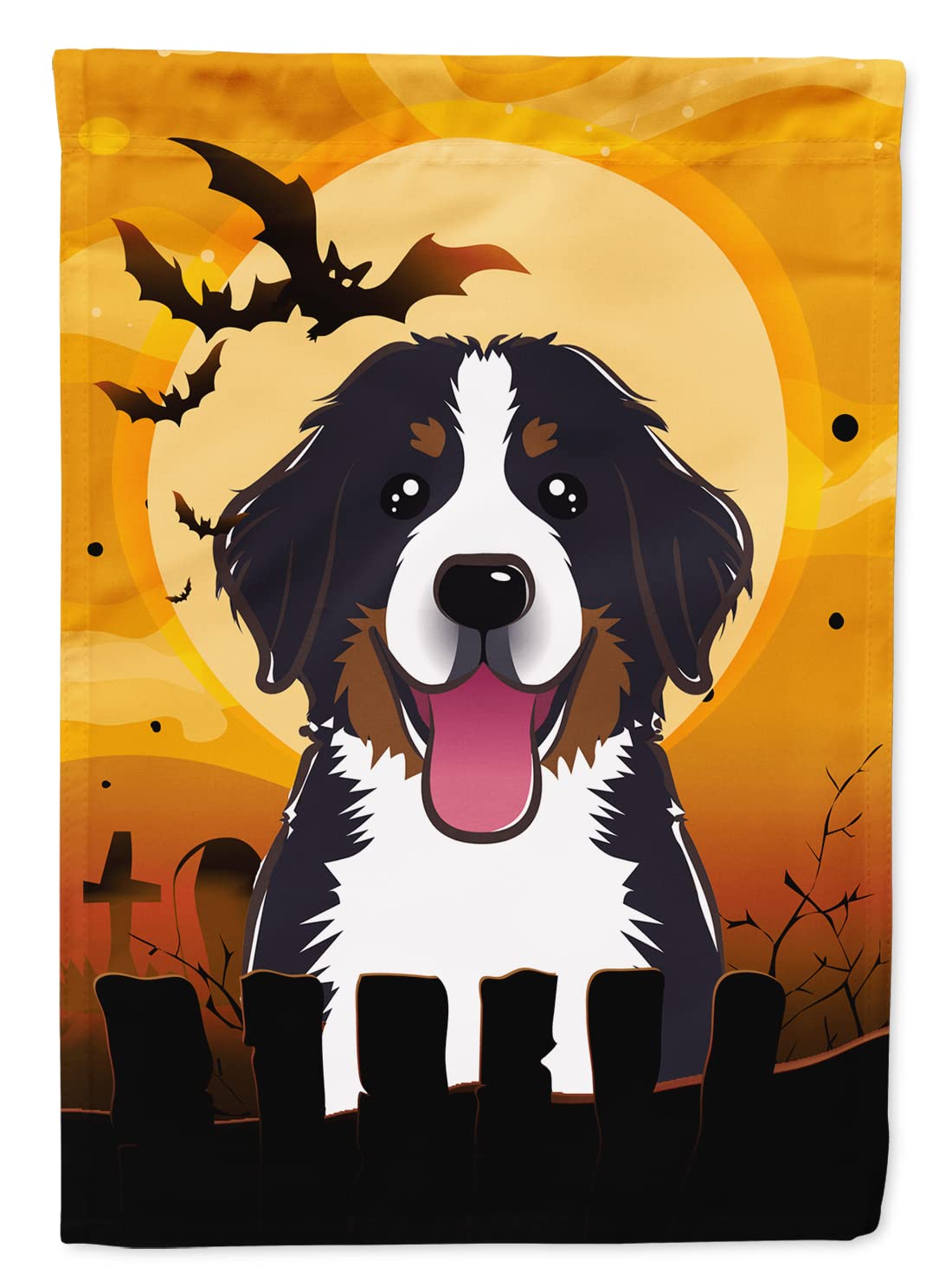 Drapeau de maison en toile Caroline's Treasures BB1795CHF Bouvier bernois d'Halloween, multicolore, grand modèle