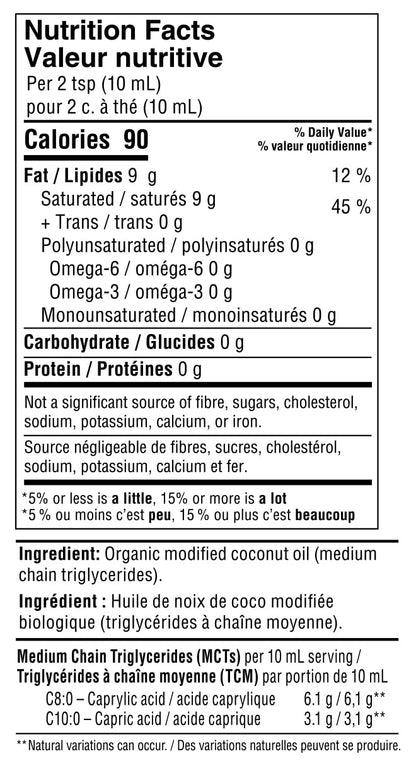Nutiva Organic MCT Oil – 946 mL Pure, Unflavored Medium Chain Triglycerides for Keto, Paleo & Vegan Diets