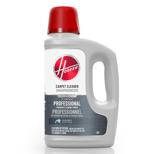 Hoover Prime Professional Carpet Cleaner Solution, 64 oz., Ocean Breeze Scent, Powerful Carpet Shampoo Solution, Remove Tough Stains from Carpet and Upholstery, Pair with Hoover Carpet Cleaner Machine - Available at All In One Marketplace Canada
