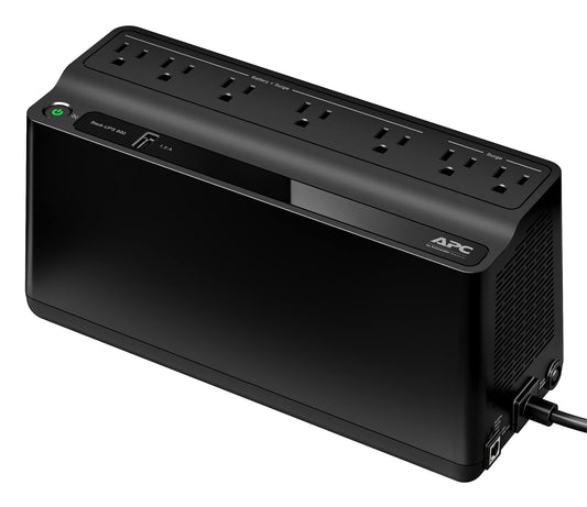 APC UPS Battery Backup & Surge Protector with USB Charger, 600VA APC Back-UPS (BE600M1)