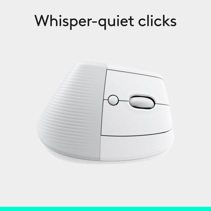 Logitech Lift Vertical Ergonomic Wireless Mouse - Off White