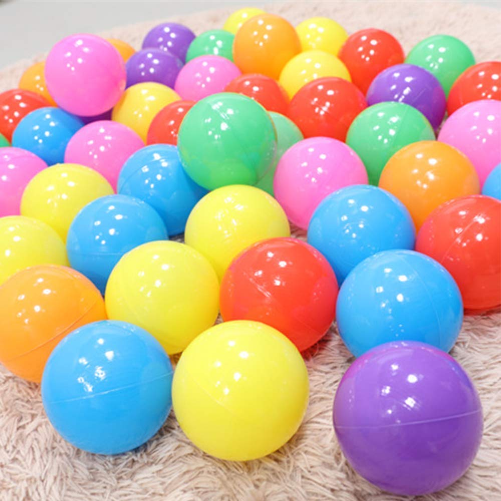 Wonder Space Soft Pit Balls, Chemical-Free Crush Proof Plastic Ocean Ball, BPA Free with No Smell, Safe for Toddler Ball Pit/Kiddie Pool/Indoor Baby Playpen, Pack of 100, (Mix - Primary)