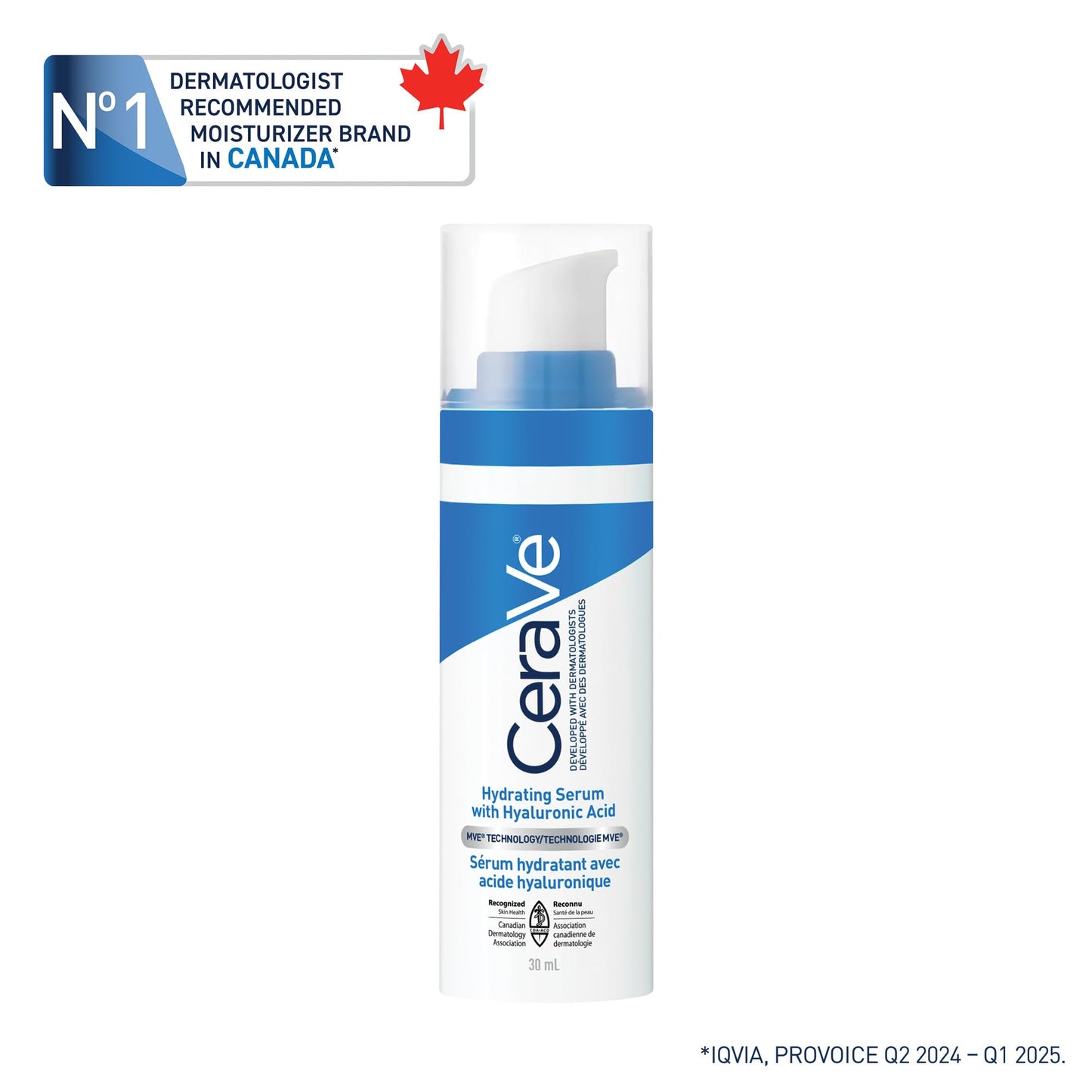 CeraVe Hyaluronic Acid Face Serum, Hydrating Serum for Face with Vitamin B5 & Ceramides, for Men & Women, Normal To Dry Skin. Fragrance Free, Non-Comedogenic, Paraben-Free, Travel Size, 30ML - Available at All In One Marketplace Canada