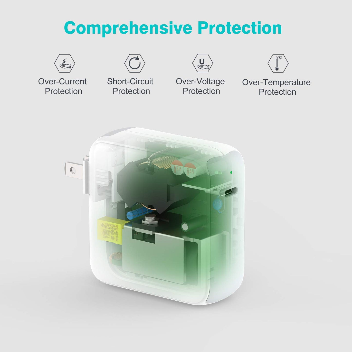 IFEART 70W USB C Charger Compatible with MacBook Air 13/15 inch (2018-2025) and Pro 13/14/15/16 inch (2016-2024), Includes 6.6ft/2M Type C Cable - Available at All In One Marketplace Canada