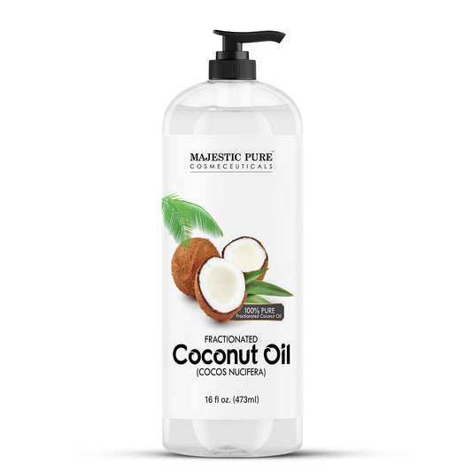 Majestic Pure Fractionated Coconut Oil – Lightweight Liquid Carrier Oil for Essential Oils, Massage, Skin, Hair & DIY Personal Care Applications – 16 Fl Oz - Available at All In One Marketplace Canada
