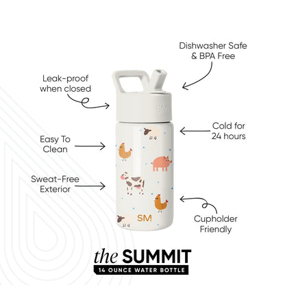 Simple Modern Kids Water Bottle & Toddler Cup | 14oz | Farm Animals 🍁 All In One Marketplace Canada