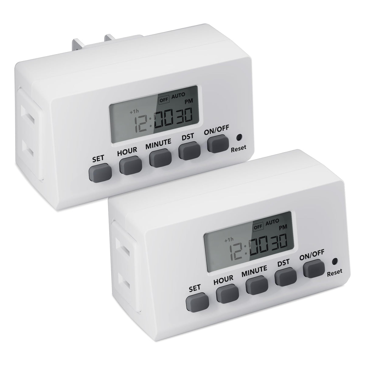 BN-LINK Indoor 24H Programmable Digital Timer Outlet, Slim 1 Outlet, 2 Pack 🍁 All In One Marketplace Canada