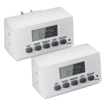 BN-LINK Indoor 24H Programmable Digital Timer Outlet, Slim 1 Outlet, 2 Pack 🍁 All In One Marketplace Canada
