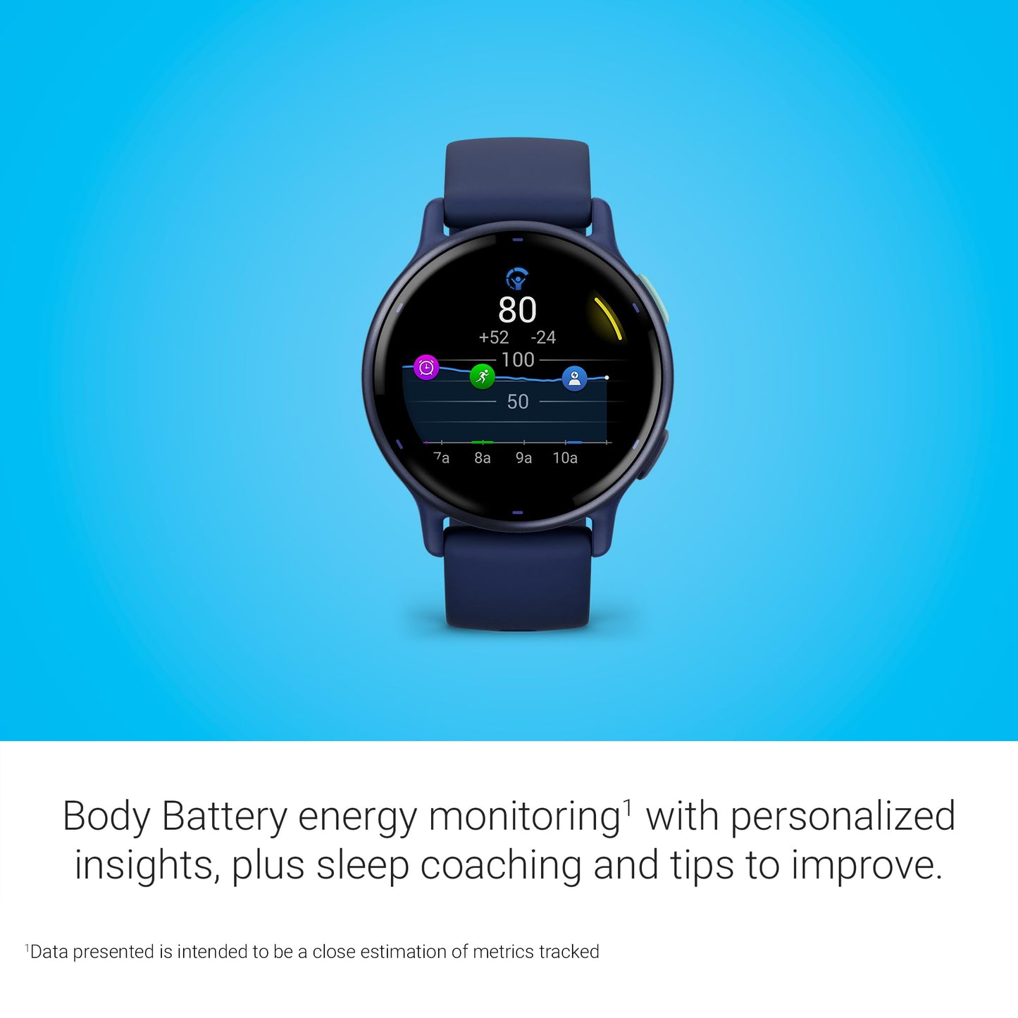 Garmin vívoactive 5, Health and Fitness GPS Smartwatch, AMOLED Display, Up to 11 Days of Battery, Navy