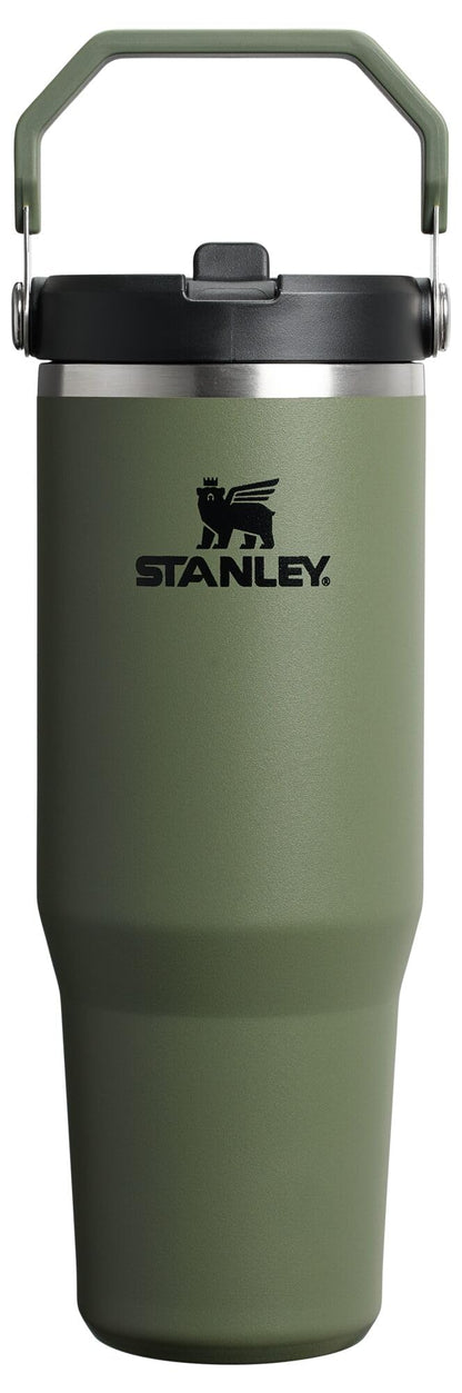 Stanley IceFlow 2.0 Flip Straw Tumbler with Handle 30 oz | Twist On Lid and Flip Up Straw | Leakproof Water Bottle | Insulated Stainless Steel | BPA-Free | Dried Pine