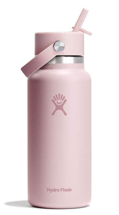 Hydro Flask 32 Oz Stainless Steel Wide Mouth Water Bottle with Leakproof Flex Straw Cap, Trillium 🍁 All In One Marketplace Canada