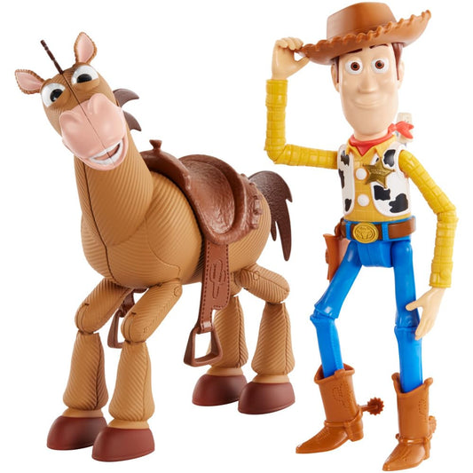 Mattel Disney Pixar's Toy Story 4 Woody and Bullseye 2-Character Pack, Movie-inspired Relative-Scale for Storytelling Play - Available at All In One Marketplace Canada