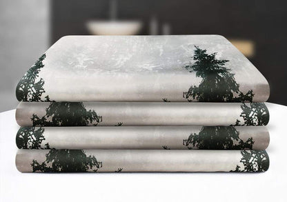 Mantto Canadian Smoky Mountain Cliff Outdoor Idyllic Photo Art Shower Curtain, National Parks Home Decor Curtain, Waterproof Polyester Fabric Bathroom Shower Curtain with Hooks 72" x 72" - Available at All In One Marketplace Canada