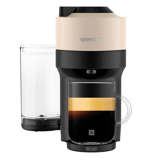 Nespresso Vertuo Pop+ Single Serve Coffee and Espresso Machine by De Longhi, Sand Beige - Available at All In One Marketplace Canada