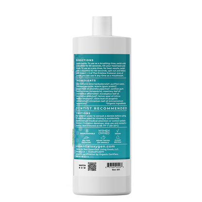 Essential Oxygen Organic Brushing Rinse Toothpaste Mouthwash Refill, Organic Peppermint, 32 Ounce 🍁 All In One Marketplace Canada