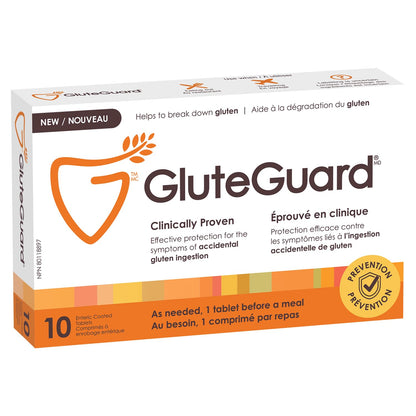 GluteGuard Enteric Coated Tablets - 10 Count - Helps manage your exposure to hidden gluten, support gluten digestion