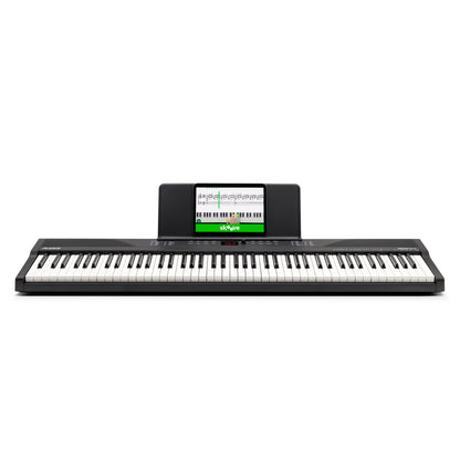 Alesis 88 Key Keyboard Piano with 480 Sounds, Speakers, USB MIDI, Carry-Bag, Stand, Headphones, Pedal and Piano Lessons for Beginners