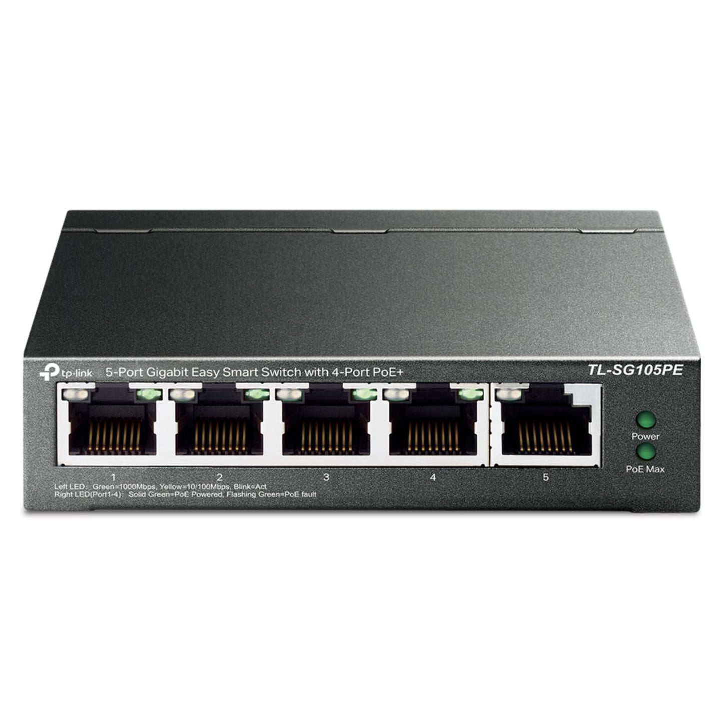TP-Link 5–Port Gigabit PoE Switch, 4 PoE+ Ports @65W, Easy Smart (TL-SG105PE) TP-Link