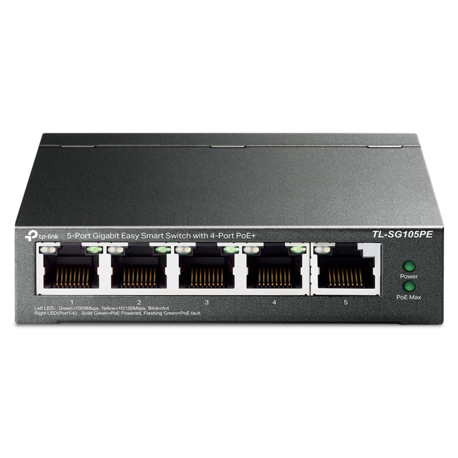 TP-Link 5–Port Gigabit PoE Switch, 4 PoE+ Ports @65W, Easy Smart (TL-SG105PE) TP-Link