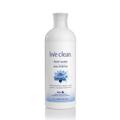Live Clean Fresh Water Hydrating Liquid Hand Soap Refill, 4 Count 🍁 All In One Marketplace Canada