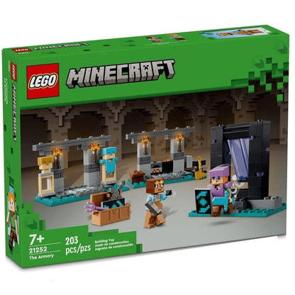 LEGO Minecraft The Armory Building Set, Includes Popular Minecraft Figures Alex and Armorsmith, Action Toy for Gamers and Kids, Gift for Boys and Girls 7 Years Old and Up, 21252 LEGO