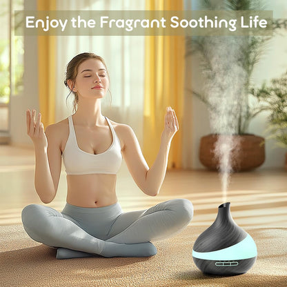 HJTHJT 500ML Essential Oil Diffuser: Aroma Diffuser with Remote Control for Hotel Spa Yoga Room - Humidifiers for Bedroom with 14 Colors LED Night Light for Women Home Relaxation (Starry Black) - Available at All In One Marketplace Canada