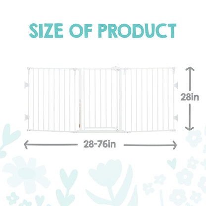 Regalo 76 Inch Super Wide Configurable Baby Gate, Includes 4 Pack of Wall Mounts and Hardware