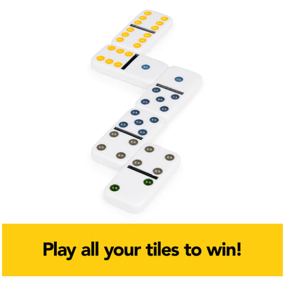 Spin Master Games, Mexican Train Dominoes Set in Aluminum Carry Case, Includes Colorful Trains for Fun-Filled Family Game Night, for Kids & Family, 2-8 Players, for Ages 8 & Up 🍁 All In One Marketplace Canada