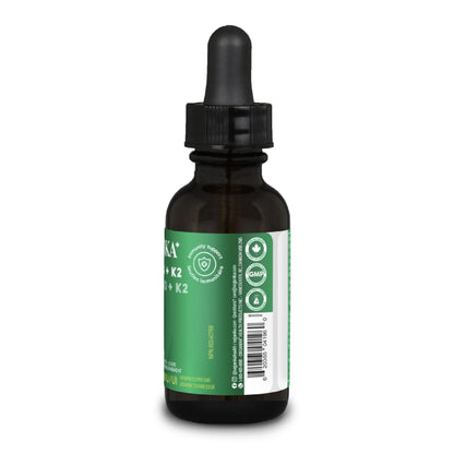 Organika Vitamin D3 + K2 (MK7) Liquid Drops 30 ml, 600-day Supply