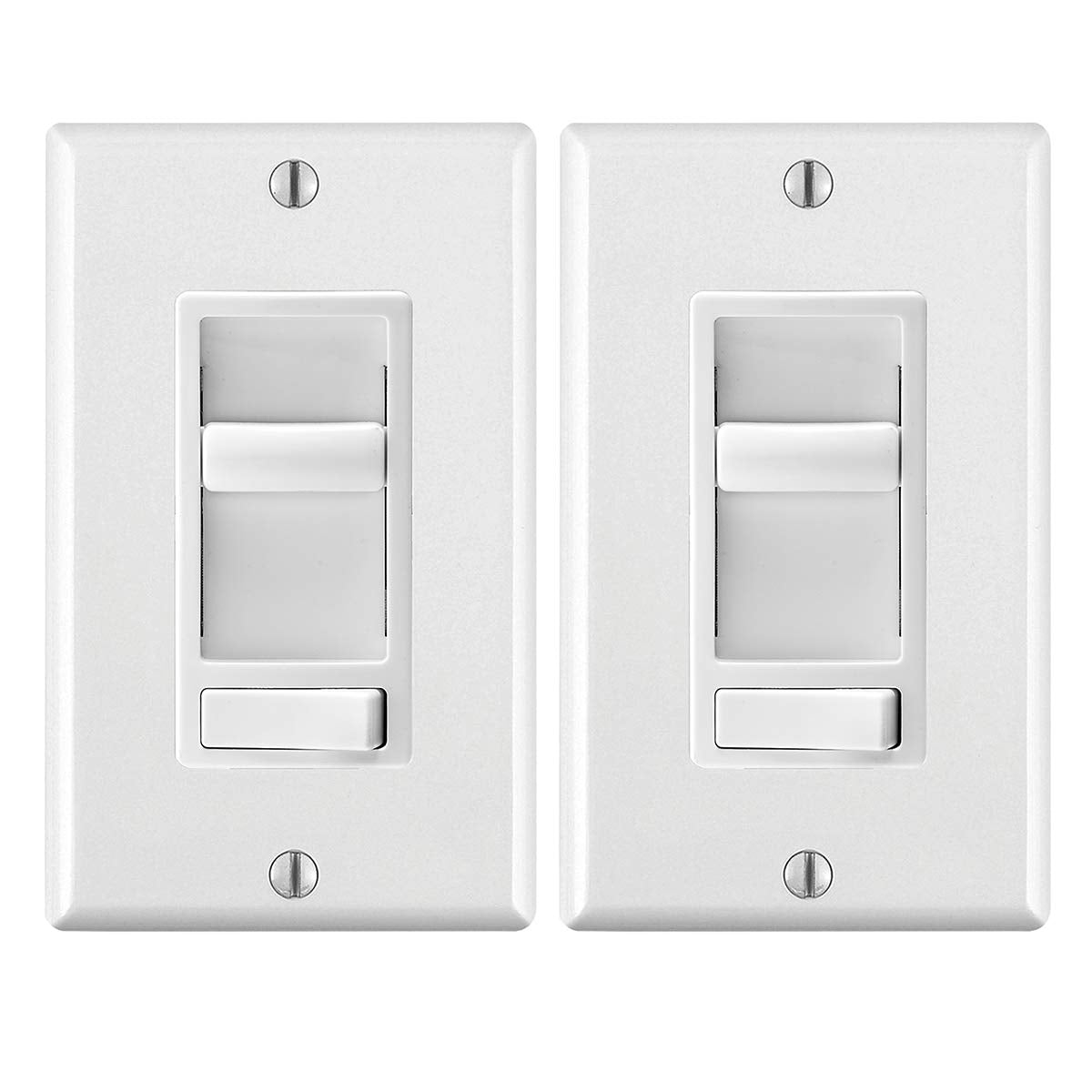 Leviton 2-Pack SureSlide Dimmer Switch for Dimmable LED, Halogen and Incandescent Bulbs, 6674-2PK, White - Available at All In One Marketplace Canada