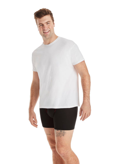 Hanes Mens ComfortSoft 4 Pack Cotton Crewneck T-Shirt. Undershirts, White, 3X-Large US
