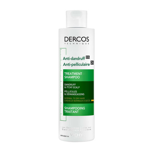 Vichy Dercos Dandruff Shampoo for Dry-Normal Hair, Anti Dandruff Soothing Scalp Care with Selenium DS & Salicylic Acid, Reduces Visible Dandruff Flakes & Improves Scalp Health, 200mL - Available at All In One Marketplace Canada