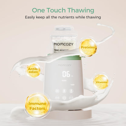 Momcozy Smart Baby Bottle Warmer & Steam Bottle Sterilizer, Fast Baby Milk Warmer with Accurate Temperature Control and Automatic Shut-Off, Multifunctional Bottle Warmers for Breastmilk or Formula
