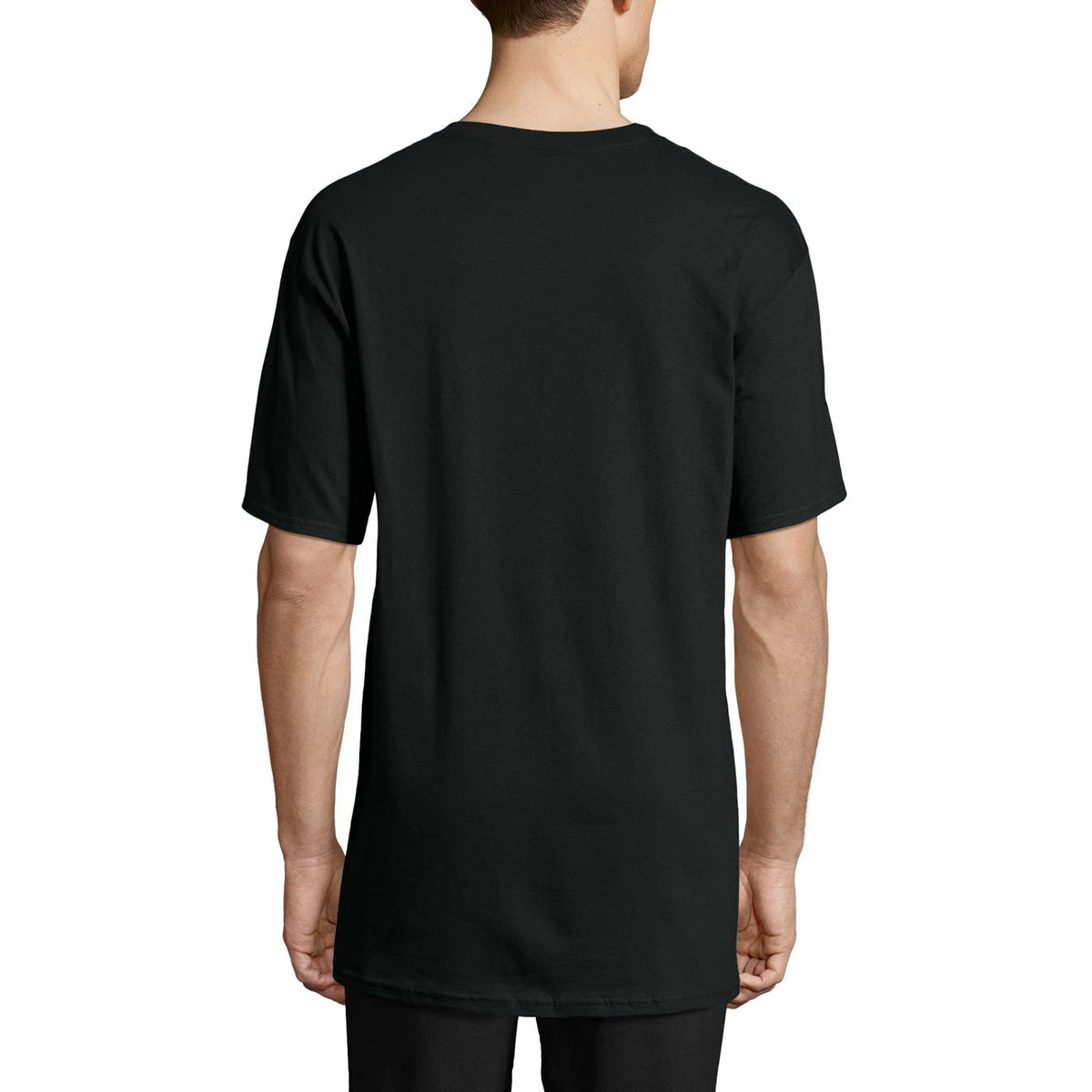 Hanes Men's Short Sleeve Beefy-T (Pack of 2), Black, Large