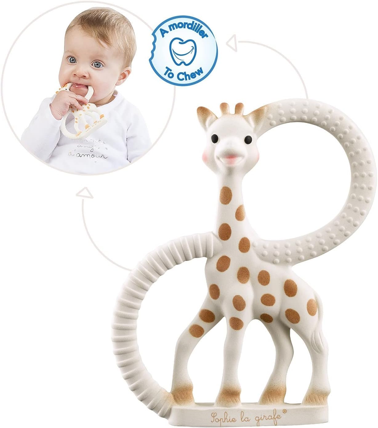 Sophie la girafe - Teething Ring - Sooth Painful Gums for Babies - Natural Rubber Sophie the Giraffe - For Babies from Birth Sophie la girafe