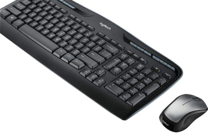 Logitech MK335 Full Size Quiet Wireless Keyboard Mouse Combo - Black/Silver