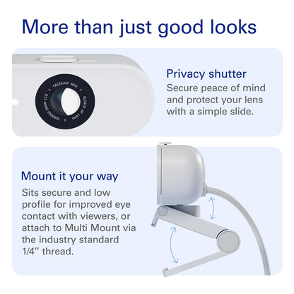 Elgato Facecam Neo, Full HD Webcam with Privacy Shutter