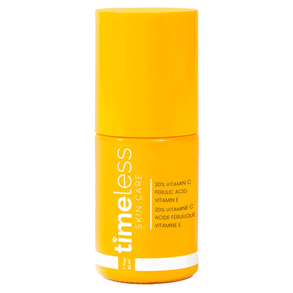 Timeless Skin Care Vitamin C Serum with Vitamin E & Ferulic Acid - 20% Vitamin C Brightening - Face Serum for Oily & Dry Skin - Fragrance-Free for Skin Care