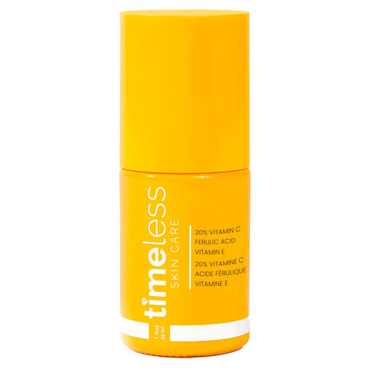 Timeless Skin Care Vitamin C Serum with Vitamin E & Ferulic Acid - 20% Vitamin C Brightening - Face Serum for Oily & Dry Skin - Fragrance-Free for Skin Care