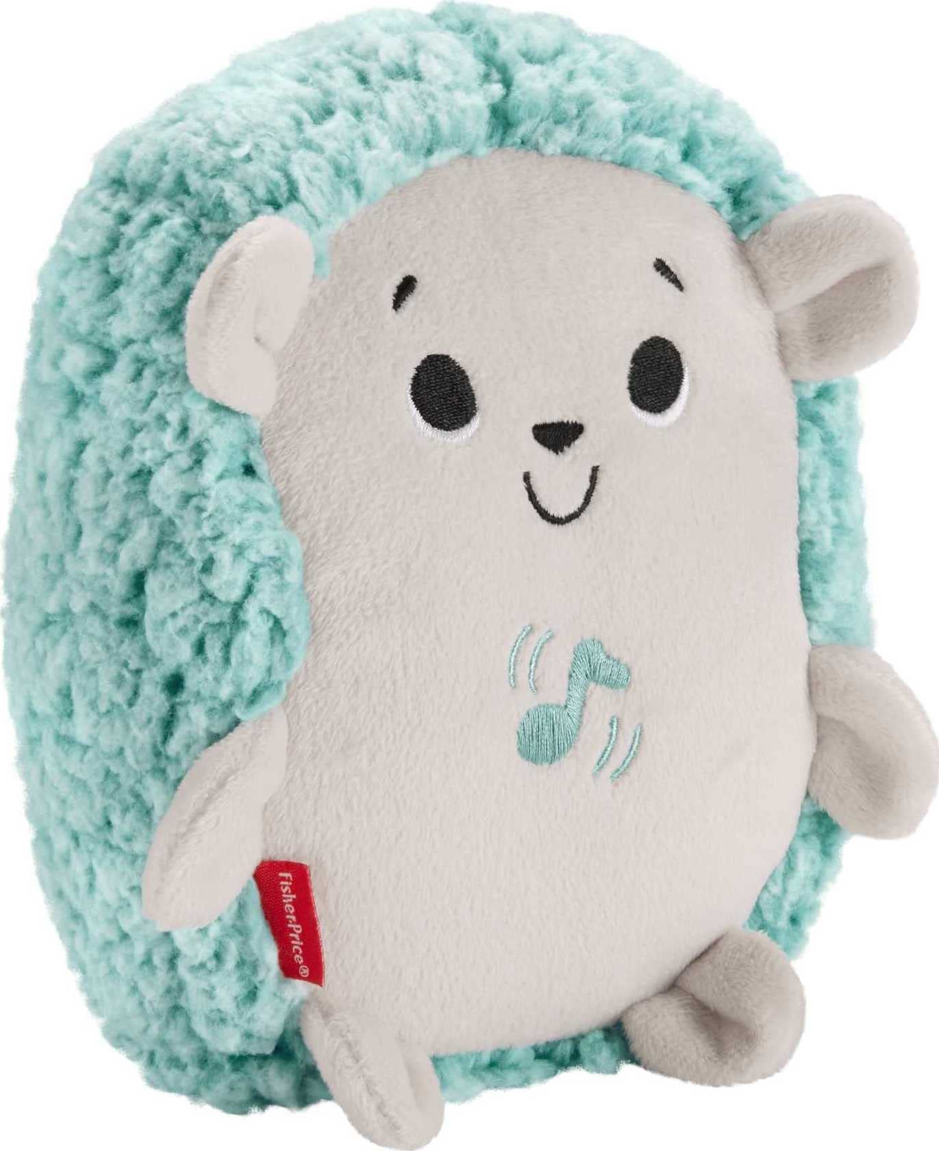 Fisher-Price Baby Musical Toy Calming Vibes Hedgehog Soother Plush Sound Machine with Vibrations for Newborns, Blue Fisher-Price
