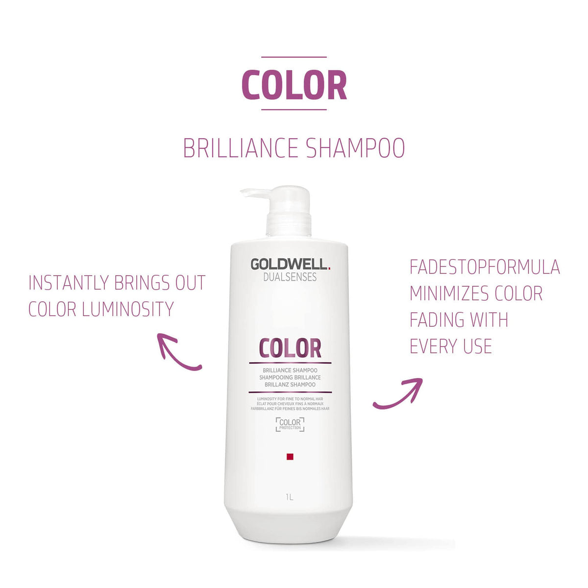 Goldwell Dualsenses Color Brilliance Shampoo 1L, 1000 ml.