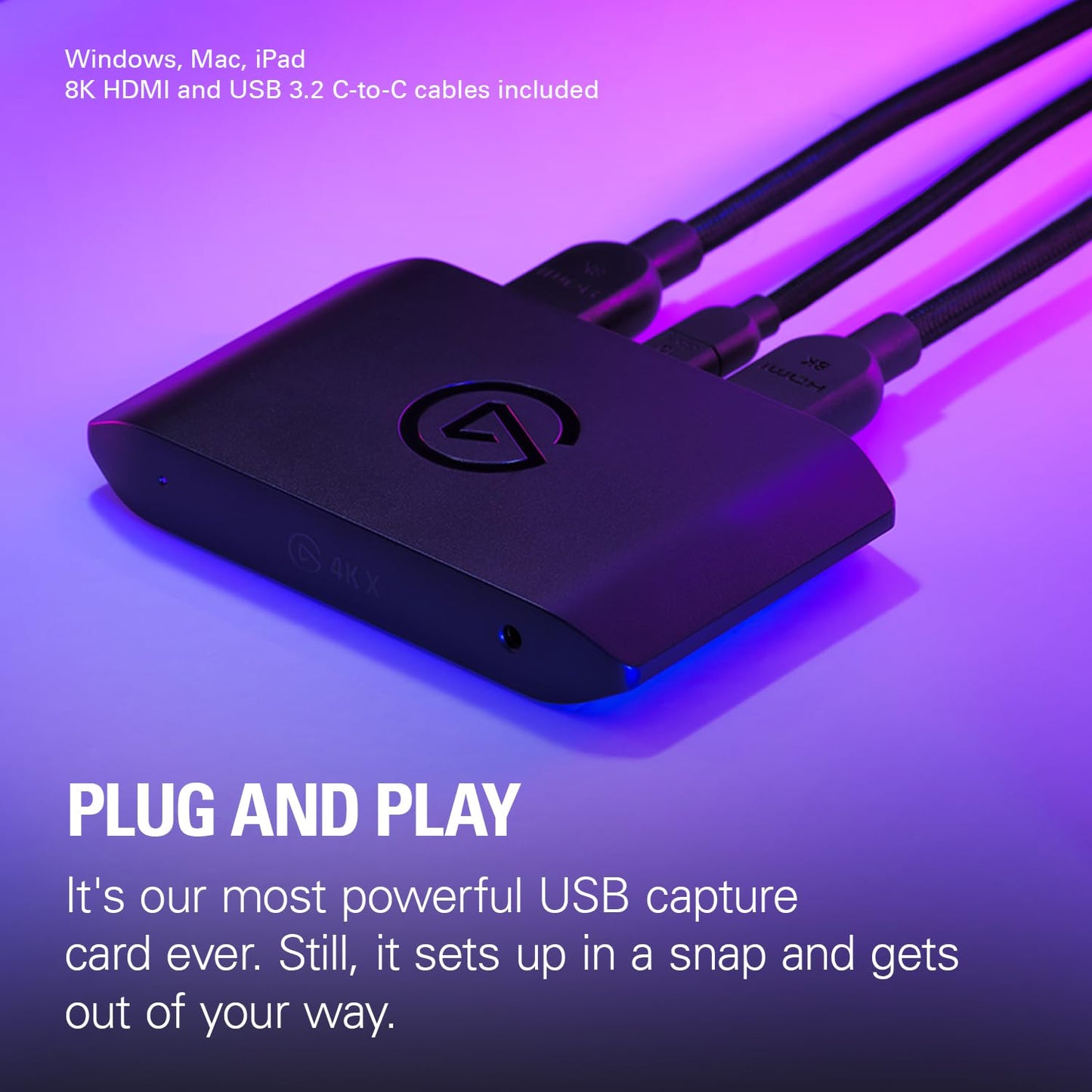 Elgato 4K X Capture Card, HDMI 2.1, 4K144 Ultra-Low Latency Elgato