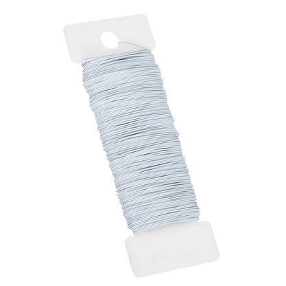 PATIKIL 24 Gauge Floral Flexible Paddle Wire, 38 Yard (115 Feet) Florist Wreath Wire for DIY Crafts Christmas Garland Flower Arrangement, White 🍁 All In One Marketplace Canada