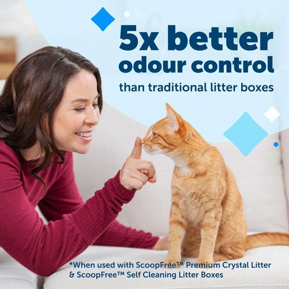 PetSafe ScoopFree Premium Self-Cleaning Cat Litter Box Tray Refills - Disposable - Non-Clumping Crystal Litter - 3-Pack