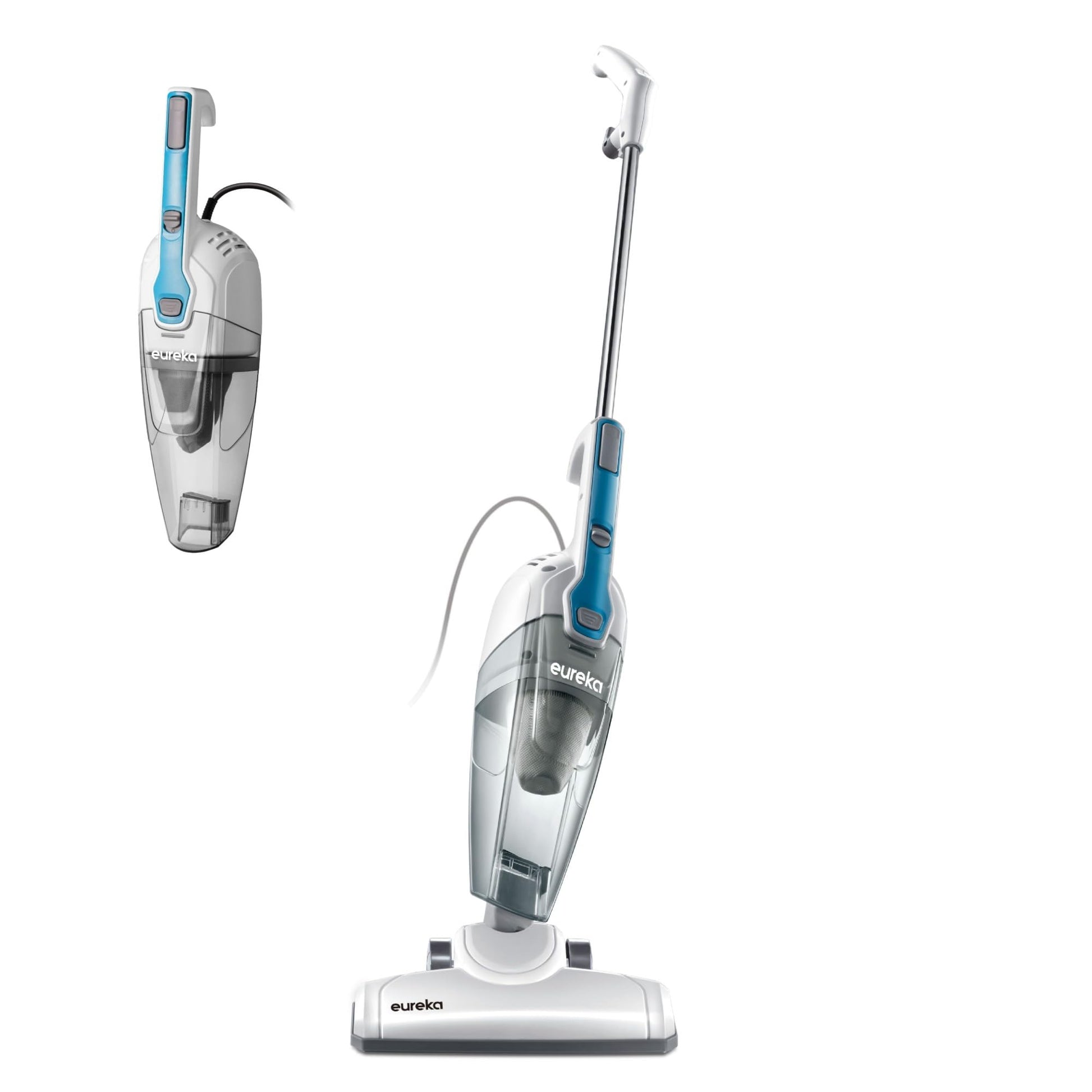 Eureka Home Lightweight Corded Stick Vacuum Cleaner, Powerful Suction Convenient Small Vacuum for Hard Floor, 3-in-1 Hand Vacuum, Aqua Blue, NES100 EUREKA