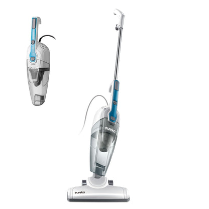 Eureka Home Lightweight Corded Stick Vacuum Cleaner, Powerful Suction Convenient Small Vacuum for Hard Floor, 3-in-1 Hand Vacuum, Aqua Blue, NES100 EUREKA